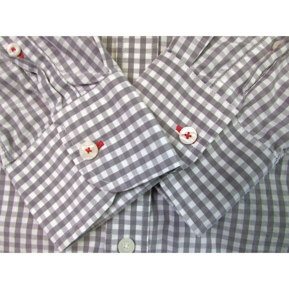 UNTUCKit Dunn Men's Shirt Gray Check Long-Sleeve Large Tall Reg - Picture 4 of 12